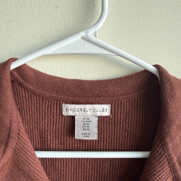 Sincerely Jules Chocolate Brown Collared Tank Top - Picture 2 of 3